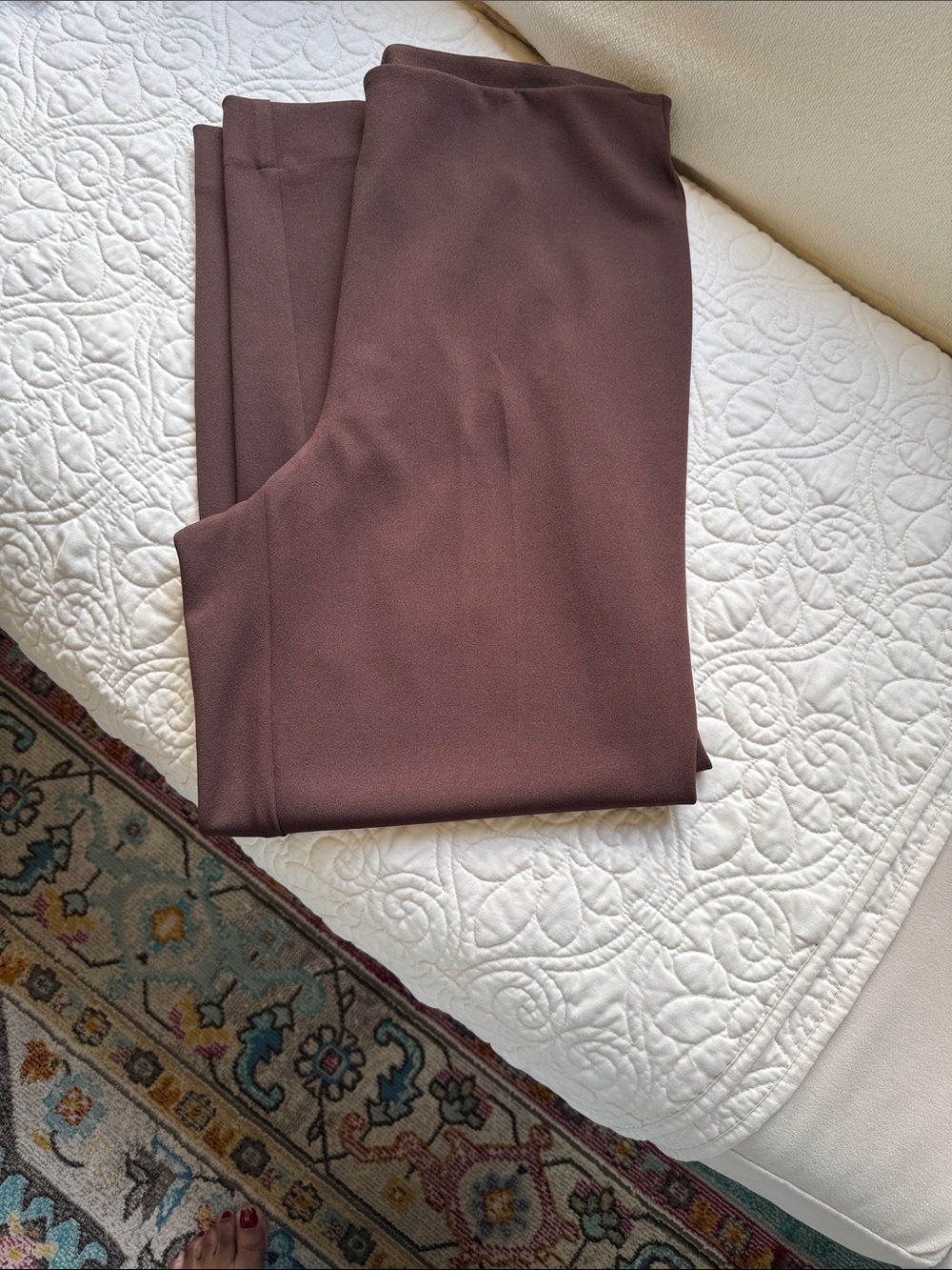 Anne Klein Mauve Cropped Ponte Pants